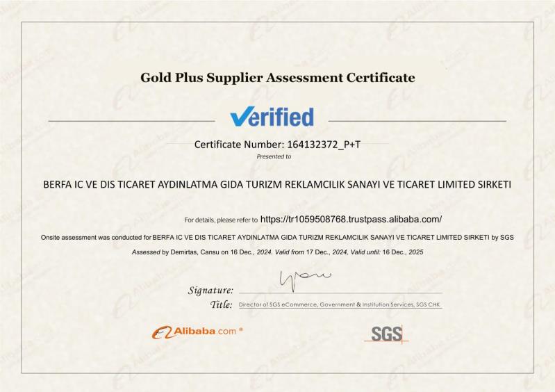 Berfa Group Turkey Renews SGS Manufacturing Assessment Certification, Maintaining Industry Leadership